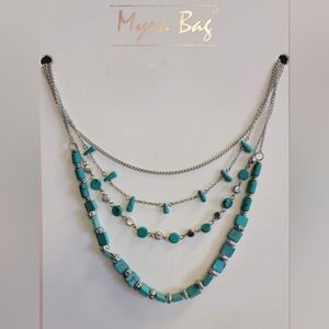 Myra Turbulant Layered Turquoise Necklace
